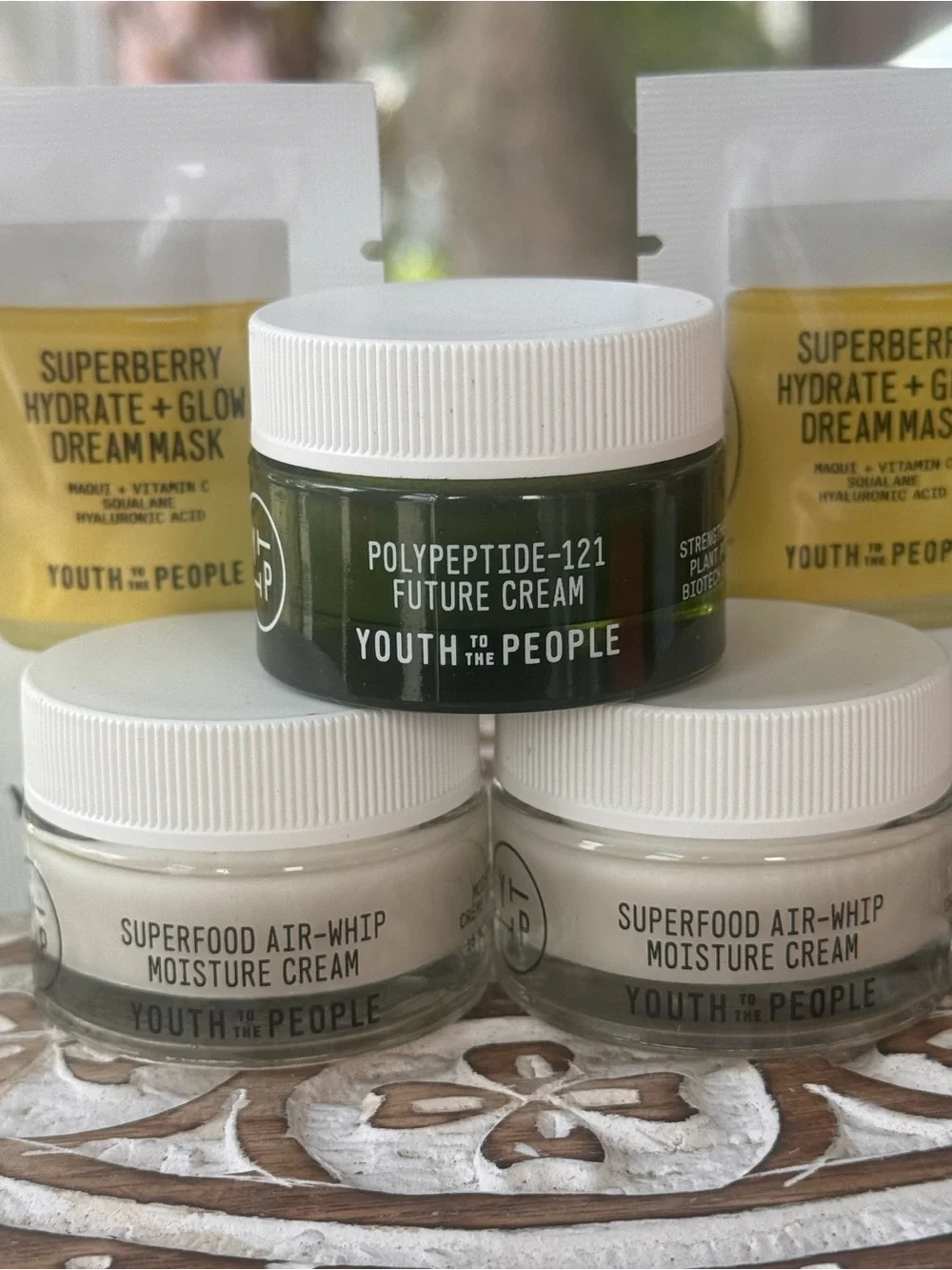 Youth To The People 7 Piece Skincare Mini Set Cleanser Moisturizer Dream Mask